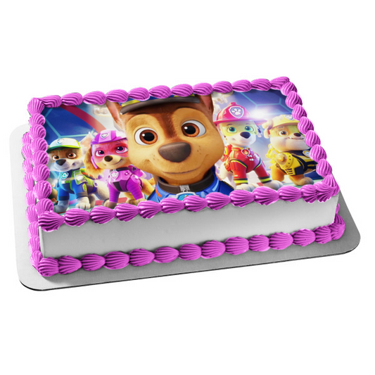 Paw Patrol: The Movie Zuma Skye Chase Marshall Rubble Edible Cake Topper Image ABPID54624