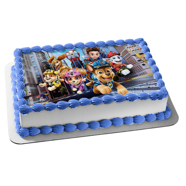 Paw Patrol: The Movie Chase Marshall Skye Liberty Rubble Ryder Edible Cake Topper Image ABPID54632