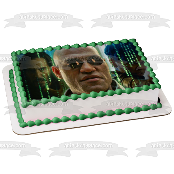 The Matrix Resurrections Neo Morpheus Edible Cake Topper Image ABPID54730