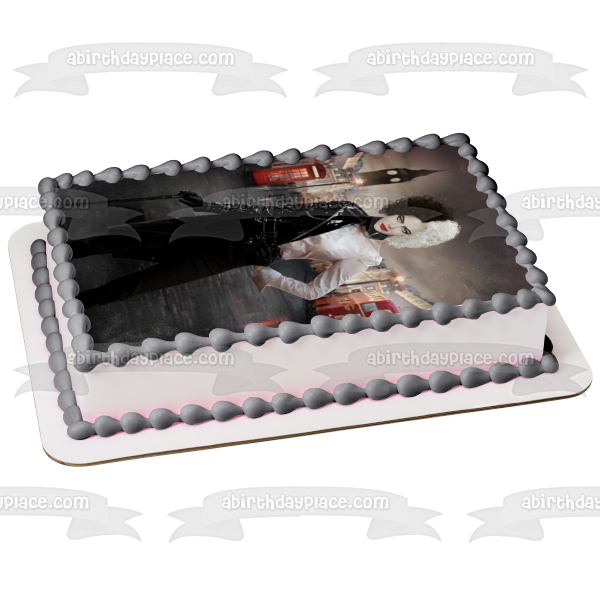 Cruella In the City Edible Cake Topper Image ABPID54673