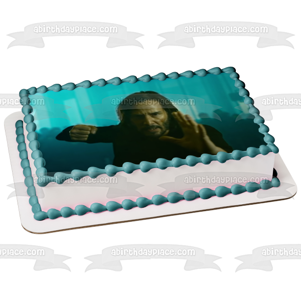 Imagen de decoración comestible para tarta neo Matrix Resurrections ABPID54735 