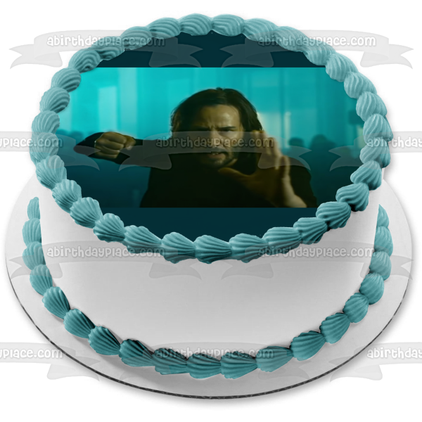 Imagen de decoración comestible para tarta neo Matrix Resurrections ABPID54735 