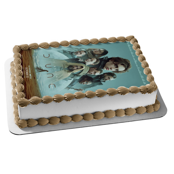Dune Movie Poster Paul Atreides Lady Jessica Leto Atreides I Edible Cake Topper Image ABPID54737