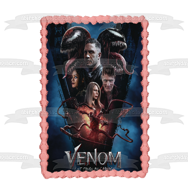 Venom: Let There Be Carnage Lady Jessica Eddie Brock Party Guest Edible Cake Topper Image ABPID54689
