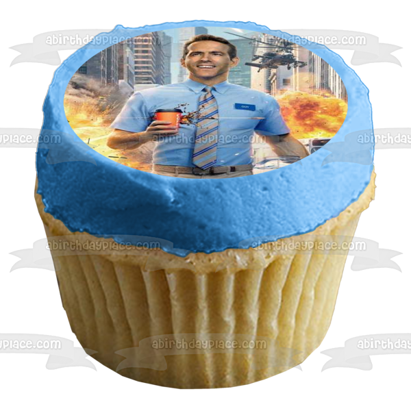 Imagen de adorno comestible para pastel con explosiones de chico gratis en el fondo ABPID54751 