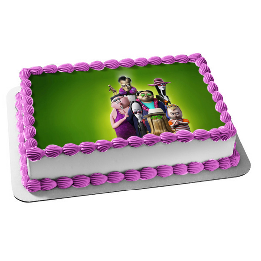 The Addams Family 2 Gomez Morticia Pugsley Cousin It Wednesday Edible Cake Topper Image ABPID54694