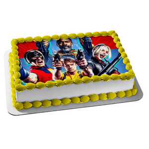 The Suicide Squad Bloodsport Javelin Harley Quinn Edible Cake Topper Image ABPID54762