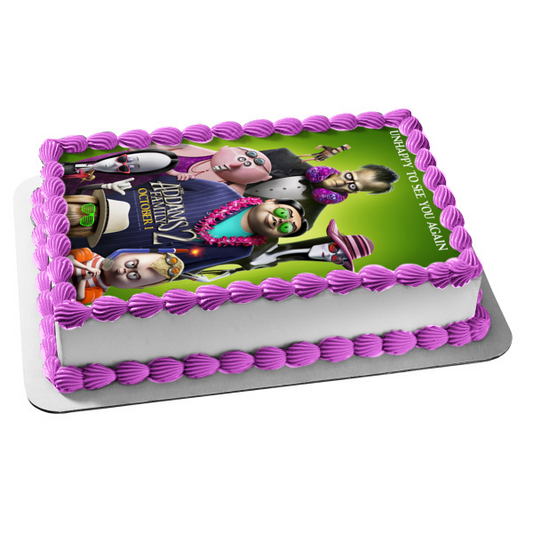 The Addams Family 2 Movie Poster Lurch Morticia Gomez Edible Cake Topper Image ABPID54690