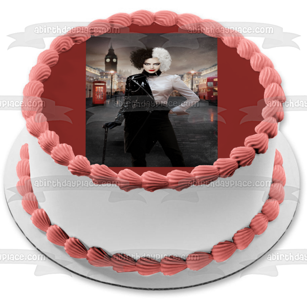 Cruella In the City Edible Cake Topper Image ABPID54673
