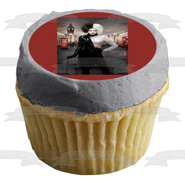 Cruella In the City Edible Cake Topper Image ABPID54673