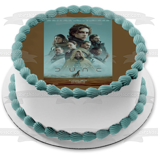 Dune Movie Poster Paul Atreides Lady Jessica Leto Atreides I Edible Cake Topper Image ABPID54737