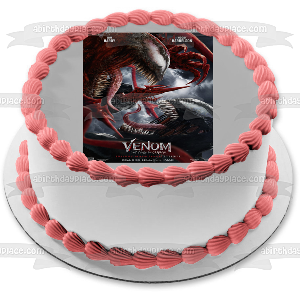 Venom: Let There Be Carnage Movie Poster Edible Cake Topper Image ABPID54688