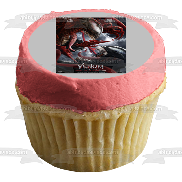 Venom: Let There Be Carnage Movie Poster Edible Cake Topper Image ABPID54688