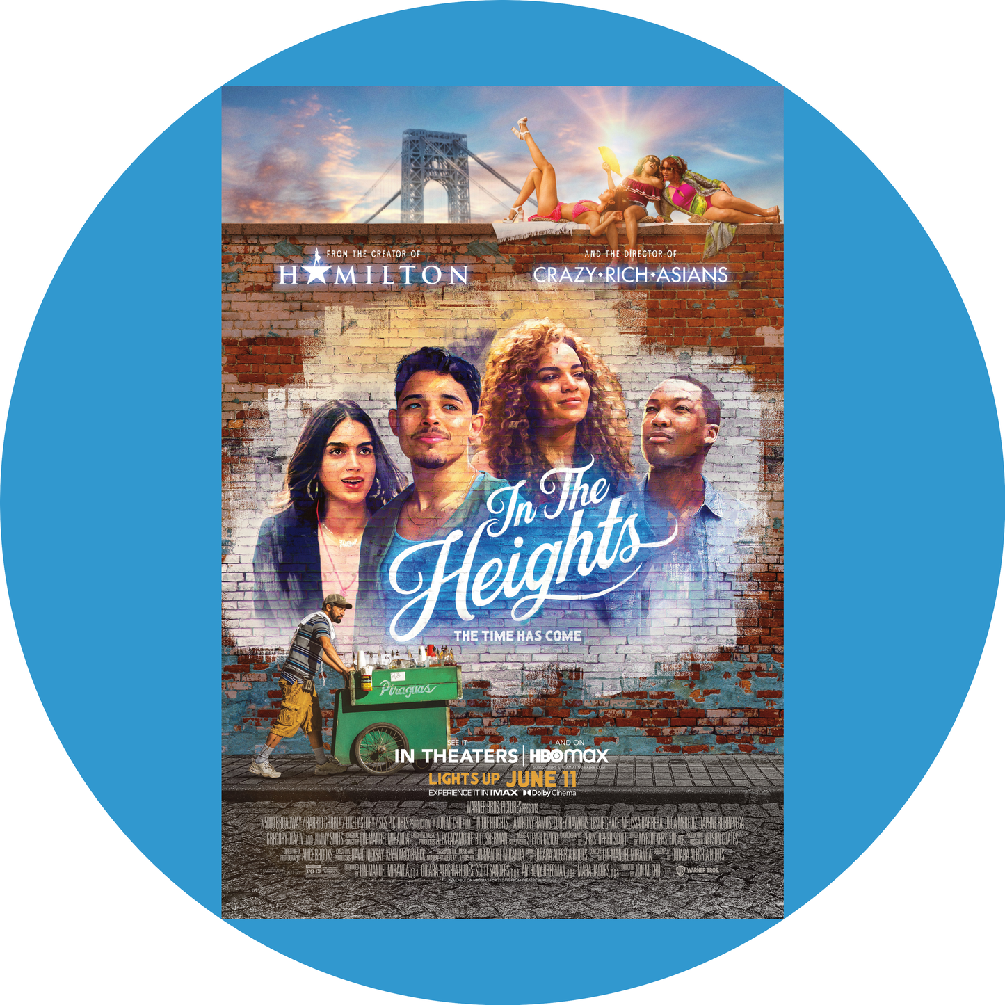 In the Heights Movie Poster Usnavi De La Vega Nina Vanessa Benny Edible Cake Topper Image ABPID54711