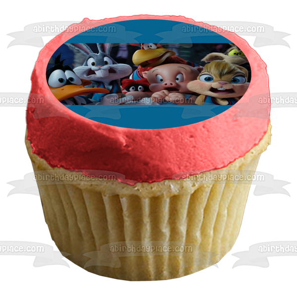 Space Jam: A New Legacy Bugs Bunny Daffy Duck Porky Pig Edible Cake Topper Image ABPID54860
