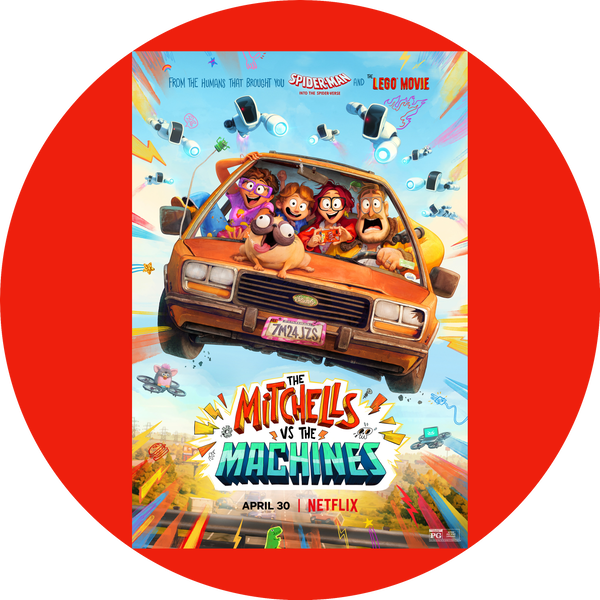 The Mitchells Vs. The Machines Movie Poster Katie Aaron Linda Rick Monchi Edible Cake Topper Image ABPID54865