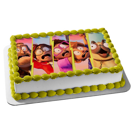 The Mitchells Vs. The Machines Katie Aaron Linda Rick Monchi Edible Cake Topper Image ABPID54867