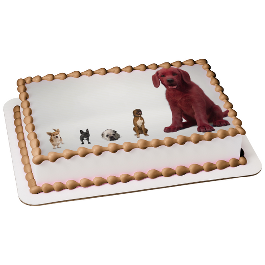 Clifford the Big Red Dog T-Bone Cleo Machiavelli Edible Cake Topper Image ABPID54903