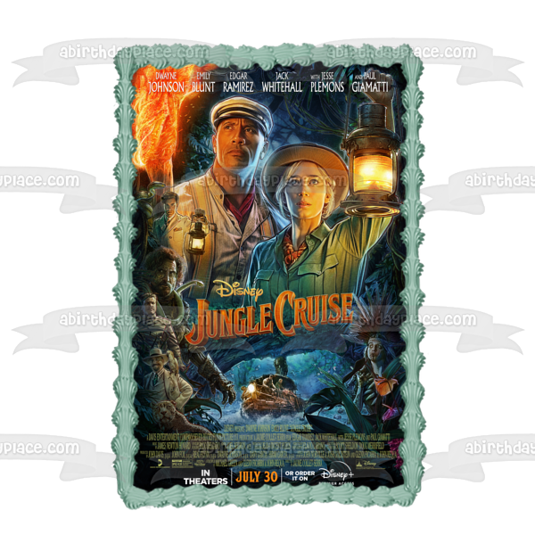 Jungle Cruise Movie Poster Dr. Lily Houghton Frank Edible Cake Topper Image ABPID54843