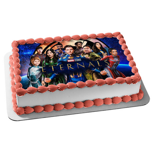 Eternals Black Knight Sersi Ajak Thena  Ikaris Edible Cake Topper Image ABPID54943