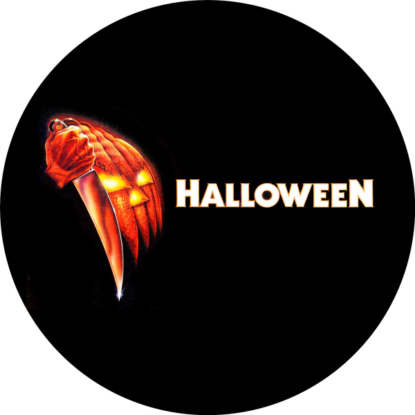 Halloween Scary Jack-O-Lantern and Knives Edible Cake Topper Image ABPID54950