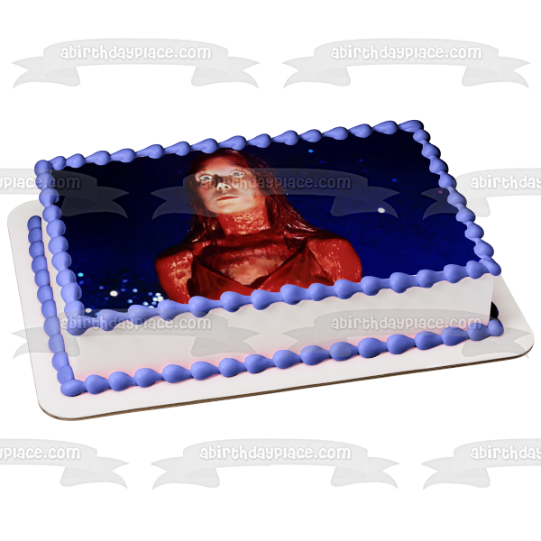 Carrie Covered In Blood Edible Cake Topper Image ABPID54952