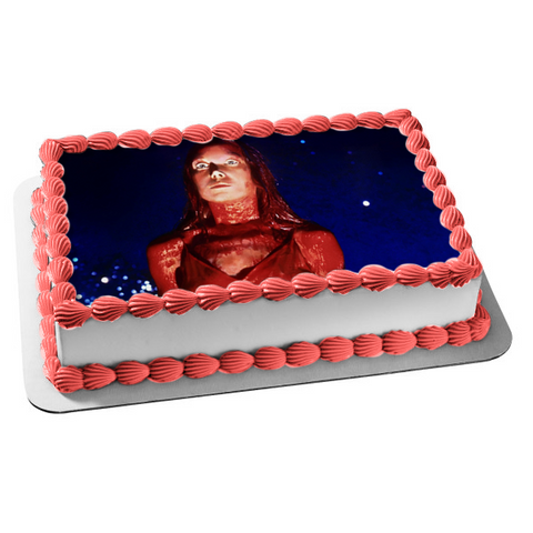 Carrie Covered In Blood Edible Cake Topper Image ABPID54952