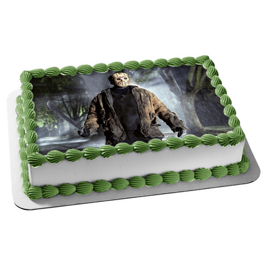 Friday the 13th Jason Vorhees Edible Cake Topper Image ABPID55018