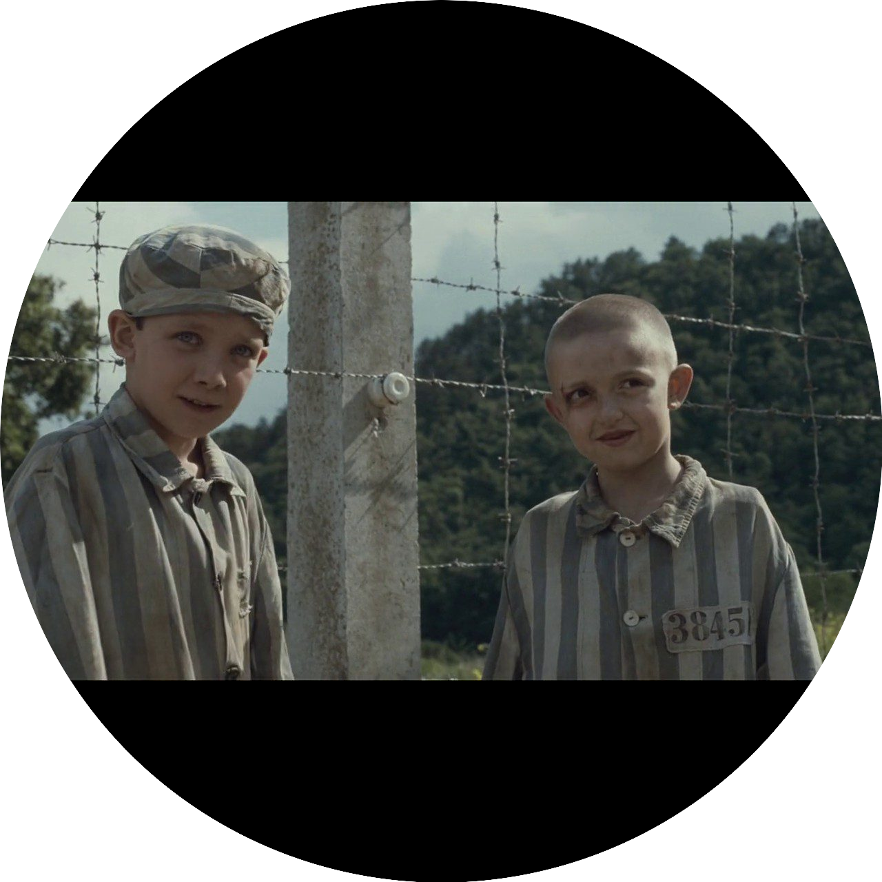 Adorno comestible para tarta El niño con el pijama de rayas Bruno Shmuel Imagen ABPID55049 