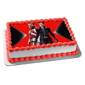 Black Widow Iron Maiden Red Guardian Edible Cake Topper Image ABPID54826