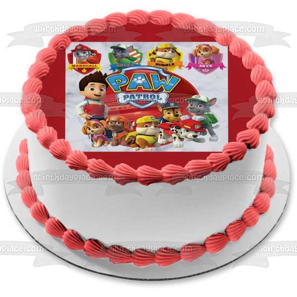 Paw Patrol Marshall Rocky Rubble Skye Edible Cake Topper Image ABPID00060