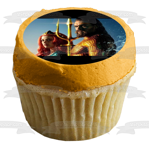 DC Comics Aquaman Arthur Curry Mera Edible Cake Topper Image ABPID00061