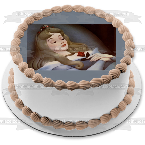 Sleeping Beauty Briar Rose Princess Aurora Edible Cake Topper Image ABPID00059