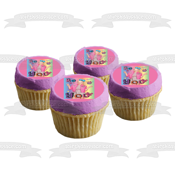 Jo Jo Siwa Be You Cupcakes Hearts Edible Cake Topper Image ABPID00195