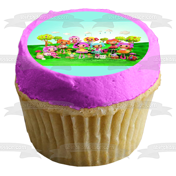 Lalaloopsy Bea Spells-A-Lot Mittens Fluff'n'stuff Crumbs Sugar Cookie Pets Trees Edible Cake Topper Image ABPID00209