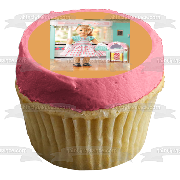American Girl Maryellen Larkin Seaside Diner Jukebox Edible Cake Topper Image ABPID00306