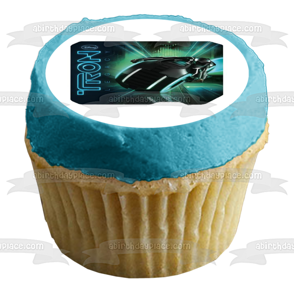 Tron Legacy Light Cycle Edible Cake Topper Image ABPID00380