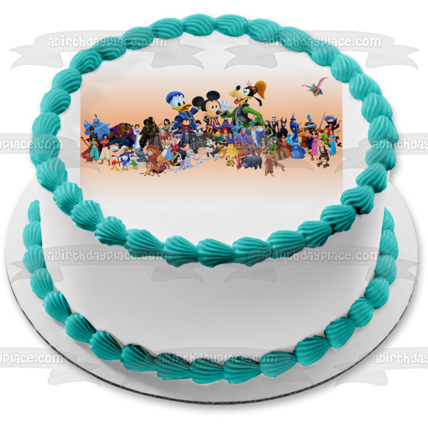 Assorted Characters Mickey Donald Goofy Dumbo the Little Mermaid Edible Cake Topper Image ABPID00441