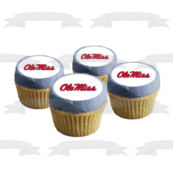 University of Mississippi Rebels Ole Miss Logo Edible Cake Topper Image ABPID00423
