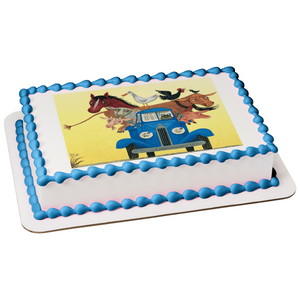 Little Blue Truck Alice Schertle Farm Animals Edible Cake Topper Image ABPID00466