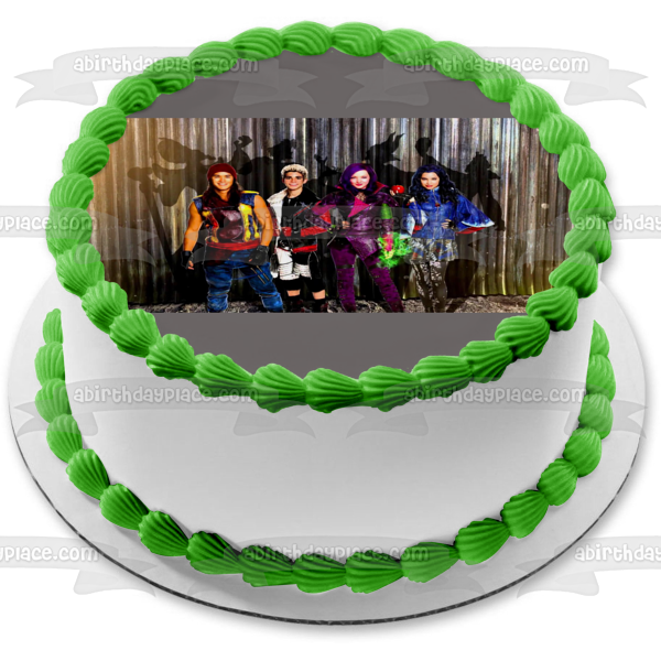 Descendants Shadows Mal Carlos Jay Evie Edible Cake Topper Image ABPID00437