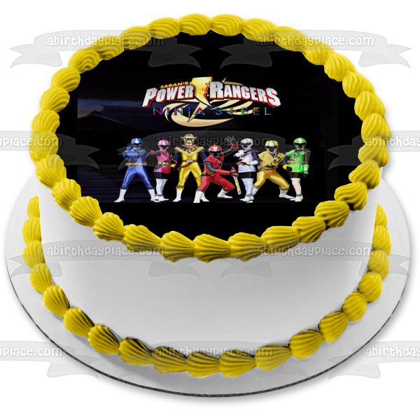 Power Rangers Ninja Steel Edible Cake Topper Image ABPID00523