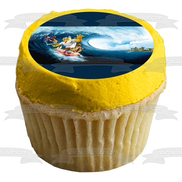 SpongeBob SquarePants Patrick Mr. Krabs Squidword Surfing Edible Cake Topper Image ABPID00540