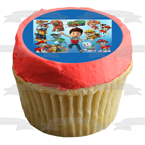 Paw Patrol Marshall Rocky Rubble Skye Edible Cake Topper Image ABPID00555