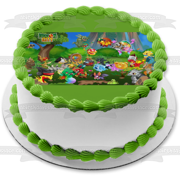 Dragon City Legends Are Waiting to Be Born with Assorted Characters Edible Cake Topper Image ABPID00575