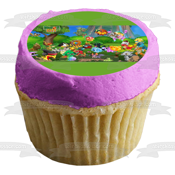 Dragon City Legends Are Waiting to Be Born with Assorted Characters Edible Cake Topper Image ABPID00575