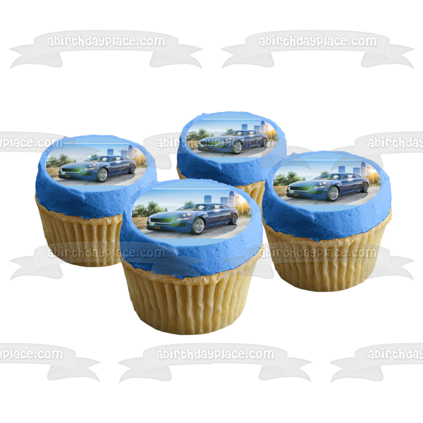 Grand Theft Auto Revolter Blue Edible Cake Topper Image ABPID00594