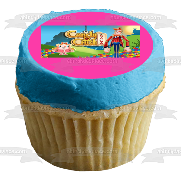 Candy Crush Saga King Colorful Gumdrops Edible Cake Topper Image ABPID00660