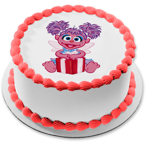Abby Cadabby Muppet Sesame Street Present Edible Cake Topper Image ABPID00693