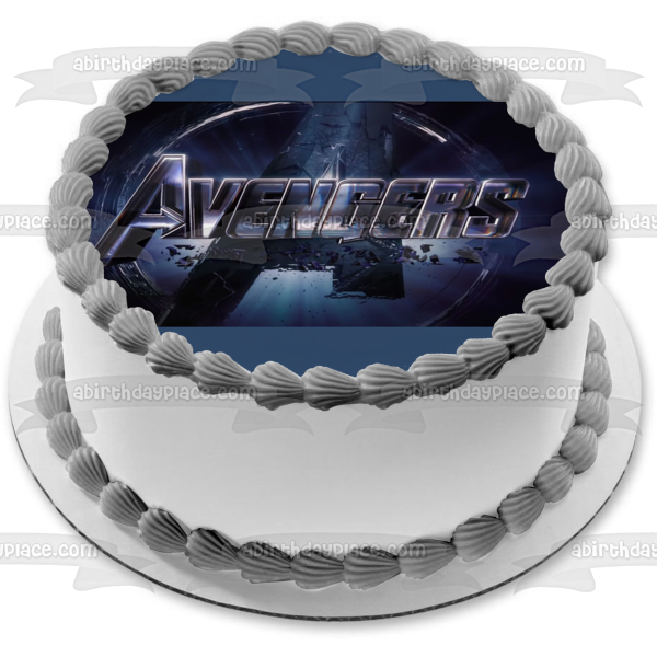 The Avengers Endgame Logo Edible Cake Topper Image ABPID00683